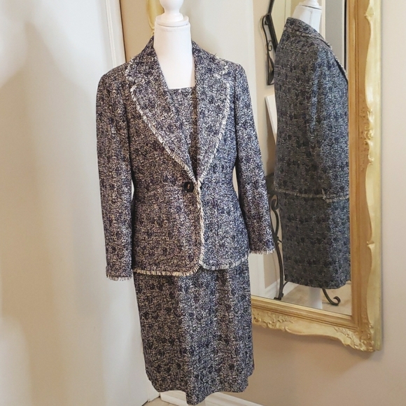 Talbots Tweed Dress & Jacket Suit EUC 8P - Picture 3 of 16